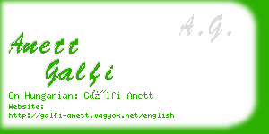 anett galfi business card